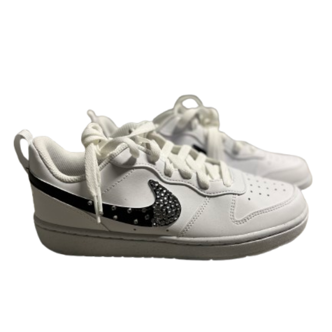 COURT BOROUGH LOW SWOOSH NERO BRILLANTINI
