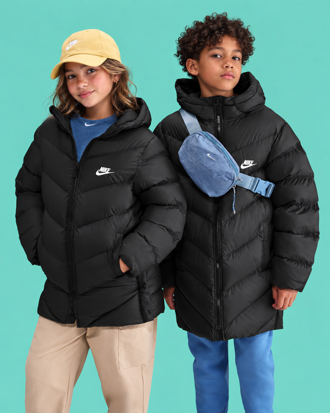 Giacca puffer di lunghezza media dal fit ampio Therma-FIT