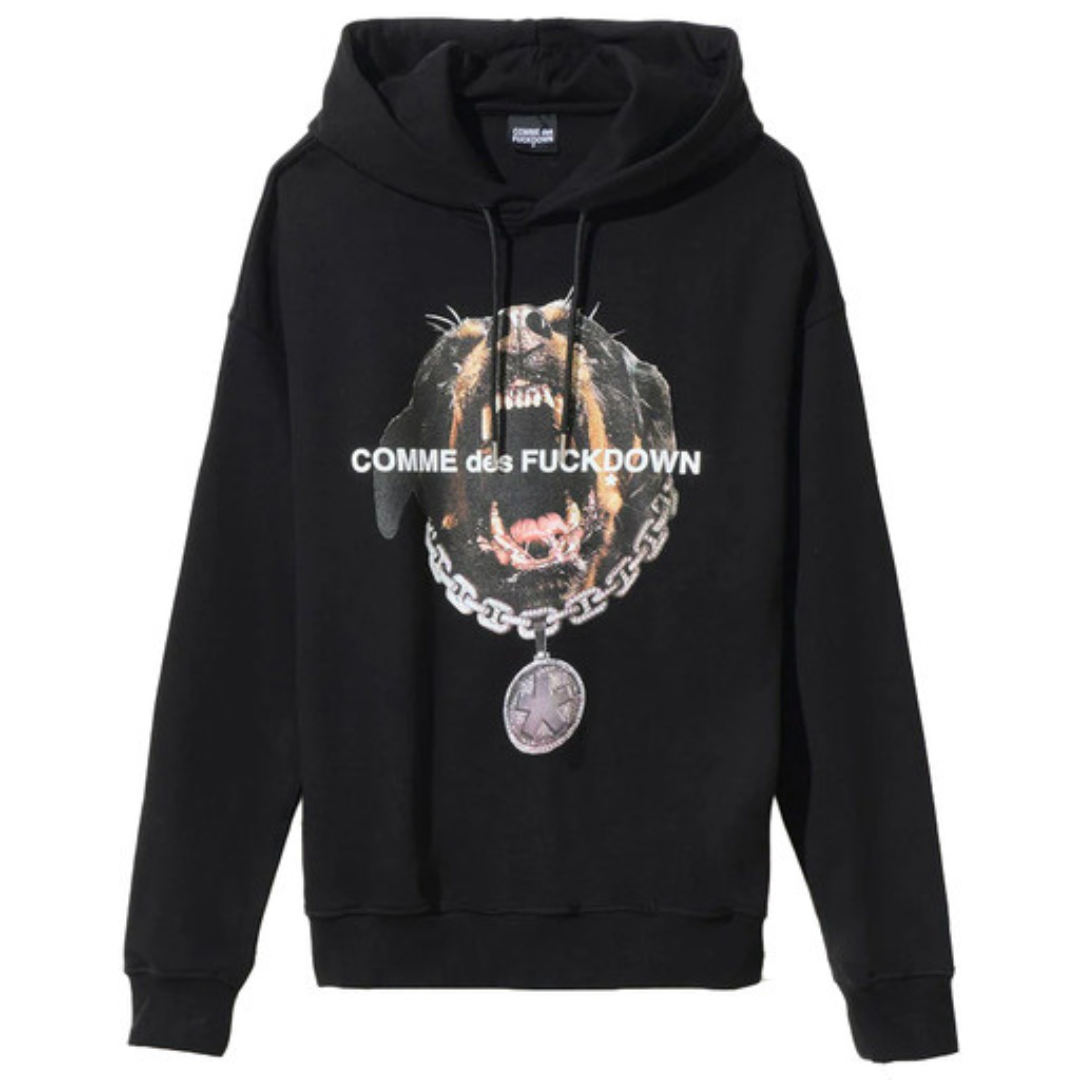 Felpa Comme Des Fuckdown 100% Cotone con Cappuccio
