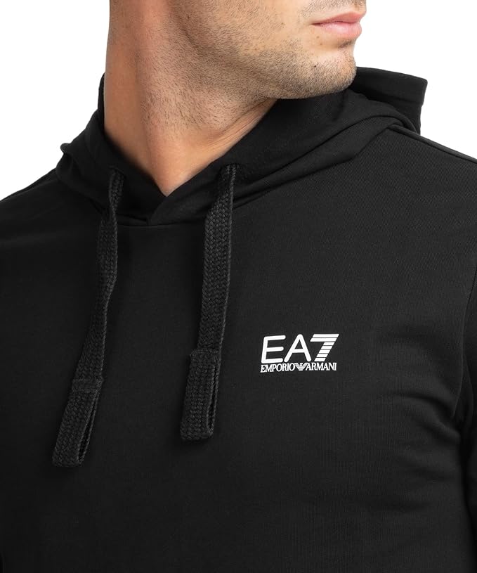 FELPA EA7 Felpa Core Identity con cappuccio NERO
